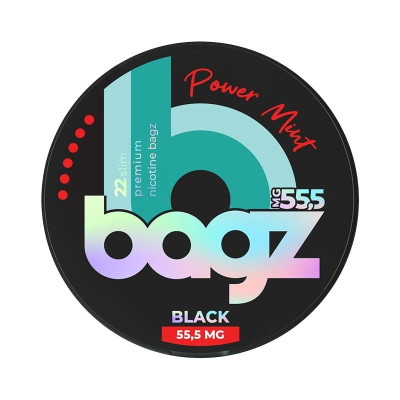 BAGZ Power Mint Black 55.5mg/g snus
